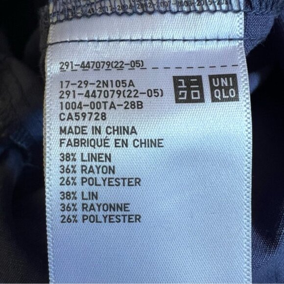 Uniqlo linen blend sleeveless wide leg cropped romper Sz XS excellent condition - Picture 15 of 15